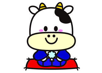 着物の牛さん