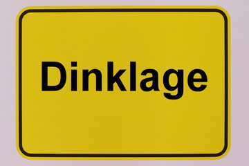 Illustration eines Stadteingangsschildes der Stadt Dinklage