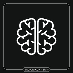 brain icon in black backround