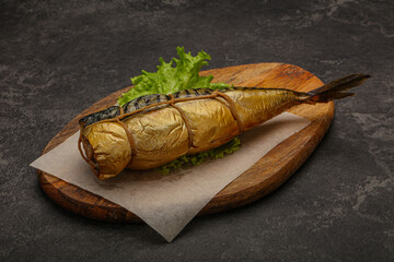 Smoked tasty mackerel fish snack