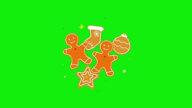 animated christmas cake with green screen background. animated christmas 4k cake. animated merry christmas