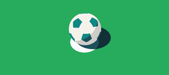 soccer ball on green background © Furkan