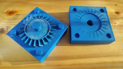 3D printing mold, design turbine, propeller, turbo, rotor, fan, shaft, blade, mechanical Engineering