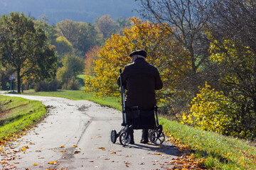 senior man with rollator
