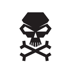 Skull and crossbones - concept logo icon design.  Death creative sign. 