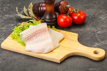 Raw pangasius fillet for cooking
