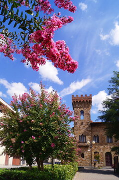 Resistenza square in Greve in Chianti, Tuscany, Italy