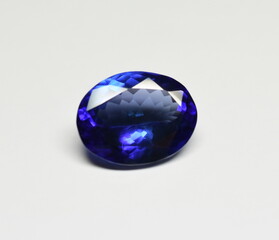 Tanzanite natural and facet cut gemstone