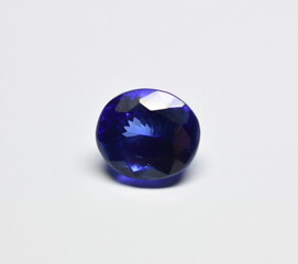 Tanzanite natural and facet cut gemstone