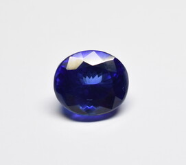 Tanzanite natural and facet cut gemstone