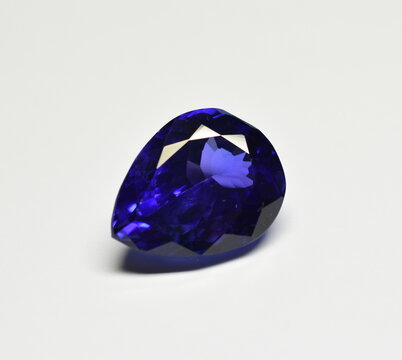 Tanzanite natural and facet cut gemstone