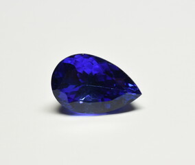 Tanzanite natural and facet cut gemstone