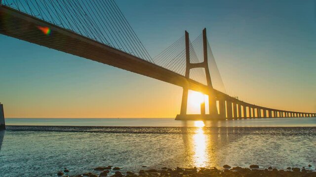 The Vasco De Gama Bridge, Lisbon, Portugal