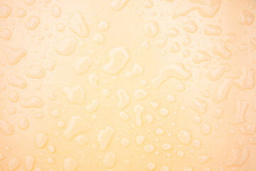 Close up Water droplets on pink background.