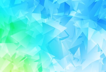 Light Blue, Green vector triangle mosaic background.