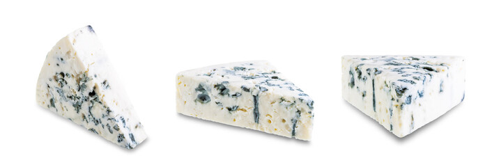 Blue cheese on a white isolated background