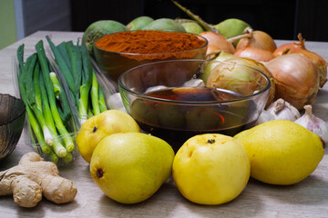 Ingredients for making Korean Kim Chi