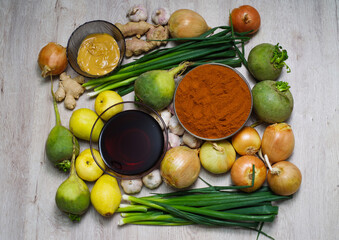 Ingredients for making Korean Kim Chi