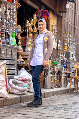 cute model at  al Muiz street .Cairo ,Egypt