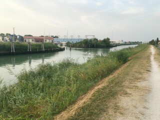 Little harbour in Caorle, Italy