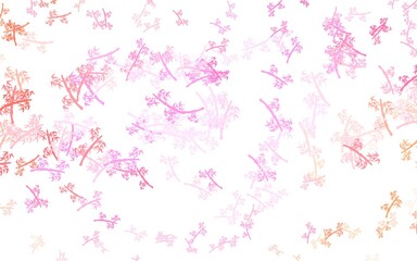 Light Pink, Yellow vector natural pattern with branches.