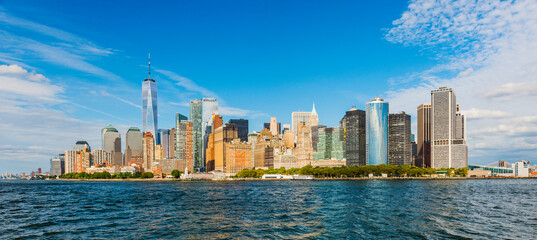 Naklejka premium Manhattan panoramic skyline. New York City, USA.