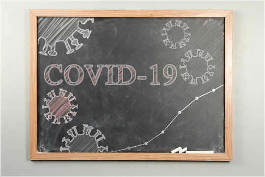 COVID19 School Chalkboard Illustration