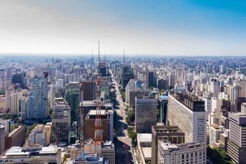 Paulista Avenue seen from above, Sao Paulo, Brazil