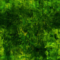 Hand drawn abstract background with green and yellow paint strokes, stains and splashes. For creating backdrops or textures. Can be used as a seamless pattern for styles.