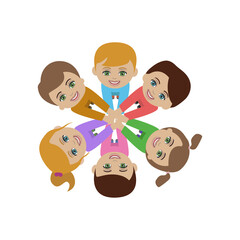 Children on a white background.