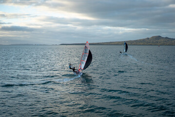 Naklejka premium Pair of Sailboats
