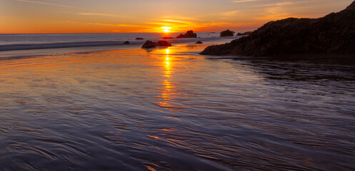 Sunset along the pacific  © James