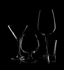 empty glasses
