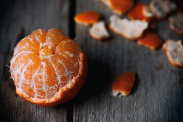 dried apricots on wooden background