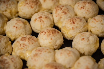 Close-up of chipá, cheese bread. Very popular snack food in Brazil, Colombia, Ecuador, Argentina and Paraguay. South America food culture