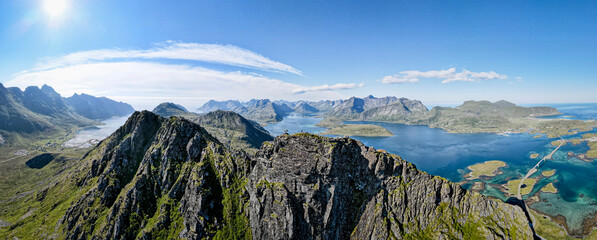 Rocky mountain landscape at Volandstinden, Lofoten, Norway