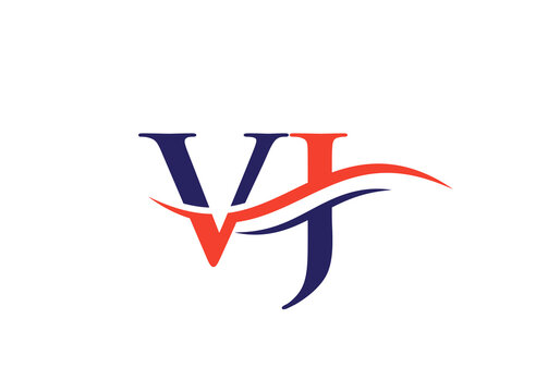 Initial monogram letter VJ logo design Vector. VJ letter logo design with modern trendy
