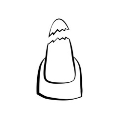 Broken nails on white background