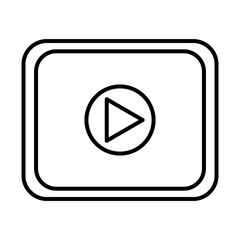 media player template line style icon vector illustration design