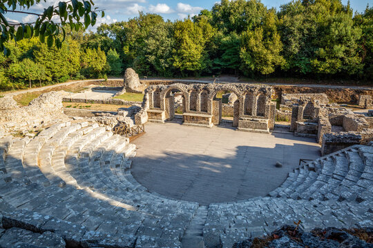 Albania, Vlore County, Butrint, Ancient Theatre of Buthrotum