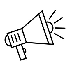 megaphone sound line style icon vector illustration design