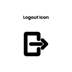 log out glyph Icon. arrows vector illustration on white background