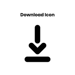 download glyph Icon. arrows vector illustration on white background
