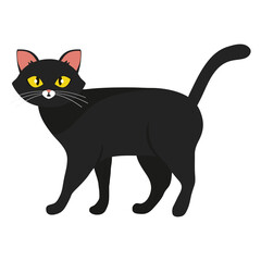 cute little cat mascot character vector illustration design