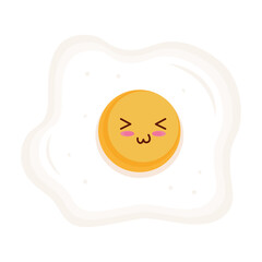 eye fried kiut food kawaii character vector illustration design