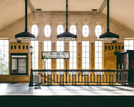 Germany, Hamburg, Interior of Mundsburg station