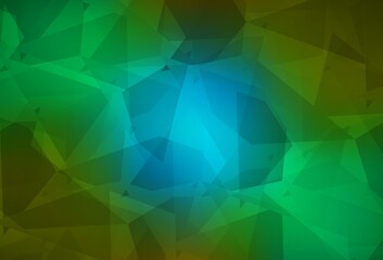 Fototapeta premium Light Blue, Yellow vector backdrop with polygonal shapes.