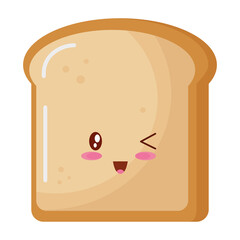 Obraz premium bread kiut food kawaii character vector illustration design