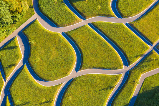 Wege, Kreuzung, Luftbildaufnahme, Stuttgart, Baden-W&radic;&ordm;rttemberg