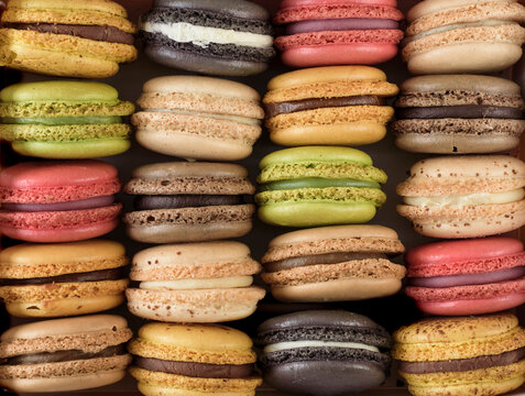 Multi colored macaroons